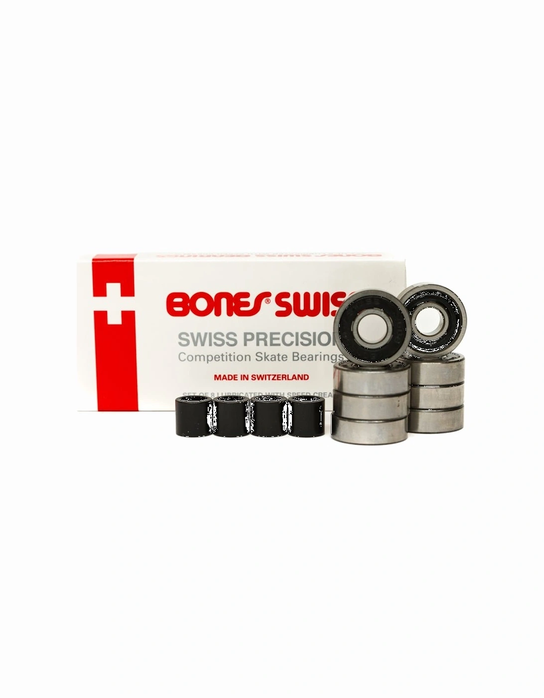 Swiss Skateboard Bearings 8 Pack, 2 of 1