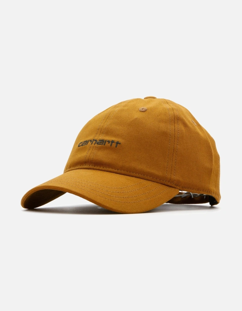 Canvas Script Cap - Deep H Brown/Black