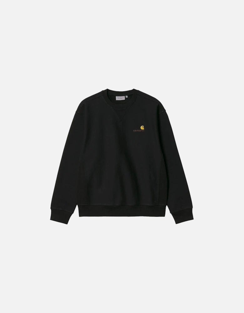 American Script Crew Sweatshirt - Black