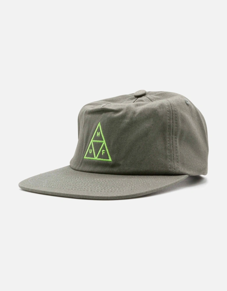 Triple Triangle Unstructured Snapback Cap - Grey