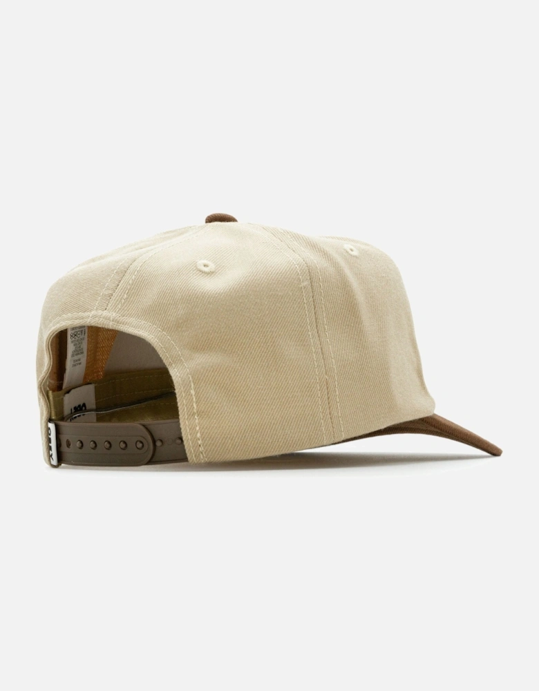 Shade 6 Panel Strapback Cap - Khaki/Brown