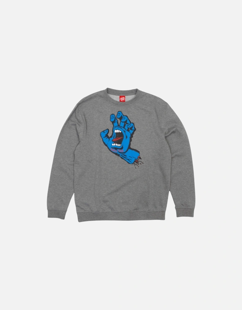 Screaming Hand Crew Sweatshirt - Dark Heather