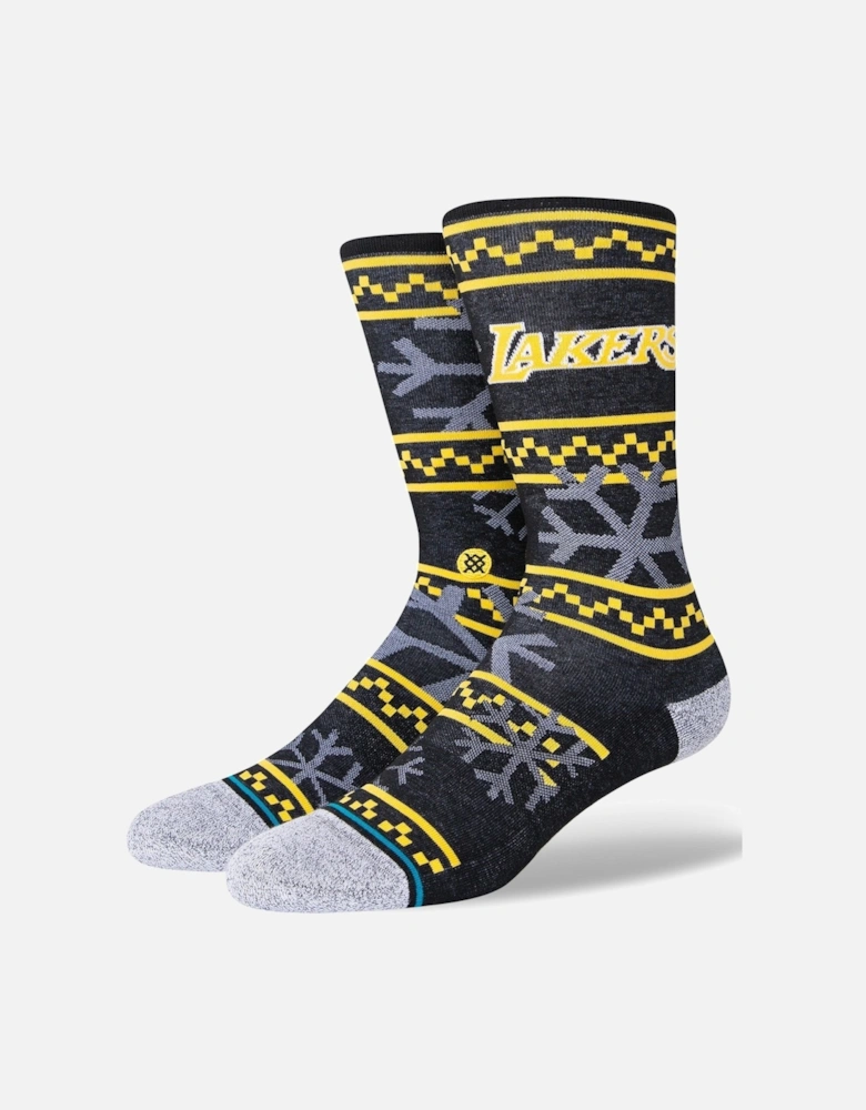 Frosted 2 LA Lakers Socks - Black