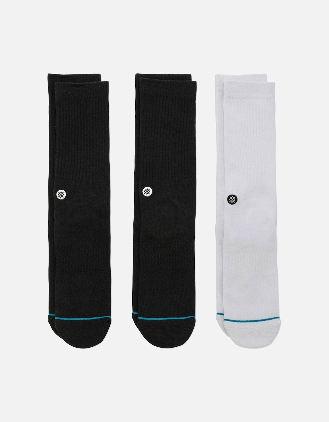 Icon Socks 3 PACK - Black/White