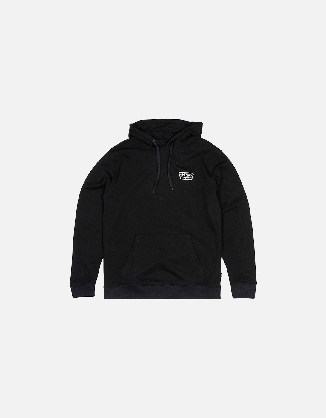 Full Patched Pullover Hooded Sweatshirt - Black