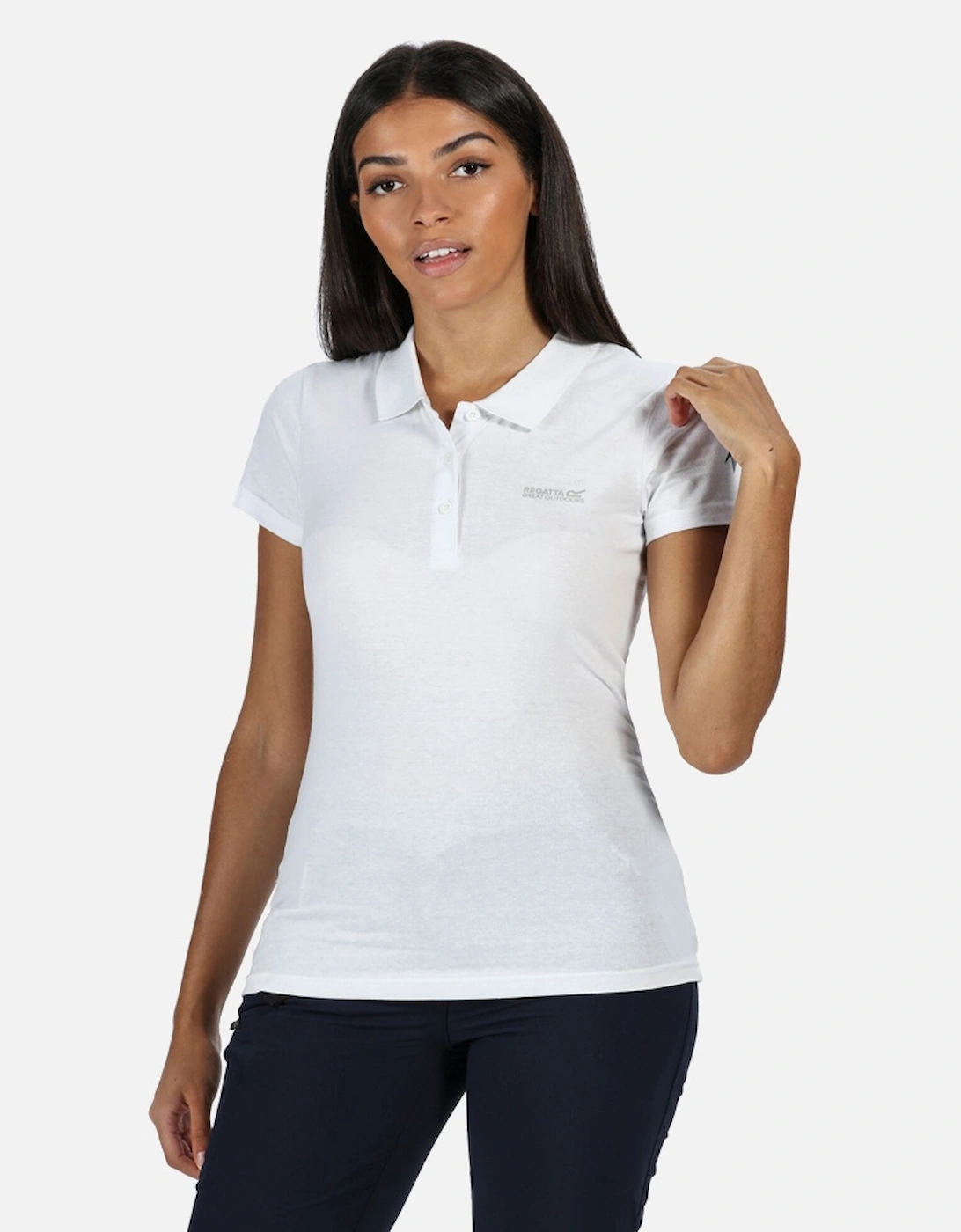 Womens Sinton Coolweave Cotton Jersey Polo Shirt, 7 of 6