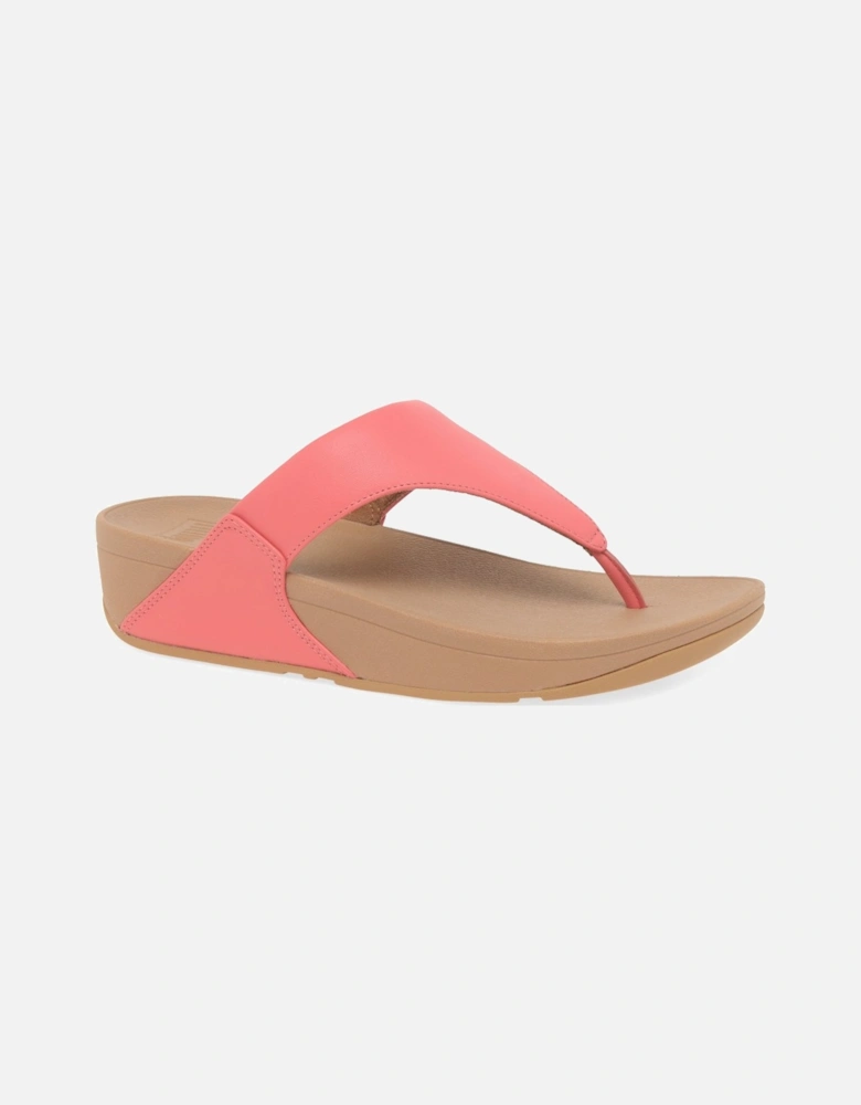 Lulu Leather Womens Toe Post Sandals