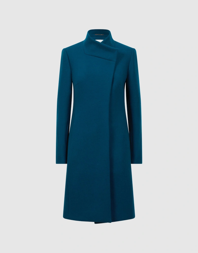 Wool Blend Mid-Length Coat