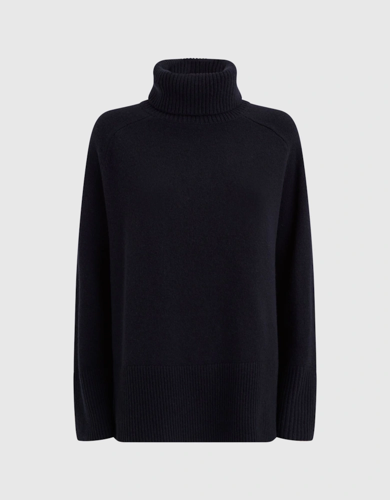 Relaxed Wool-Cashmere Blend Roll Neck Jumper