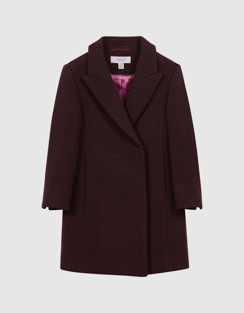 Mid Length Wool Blend Coat