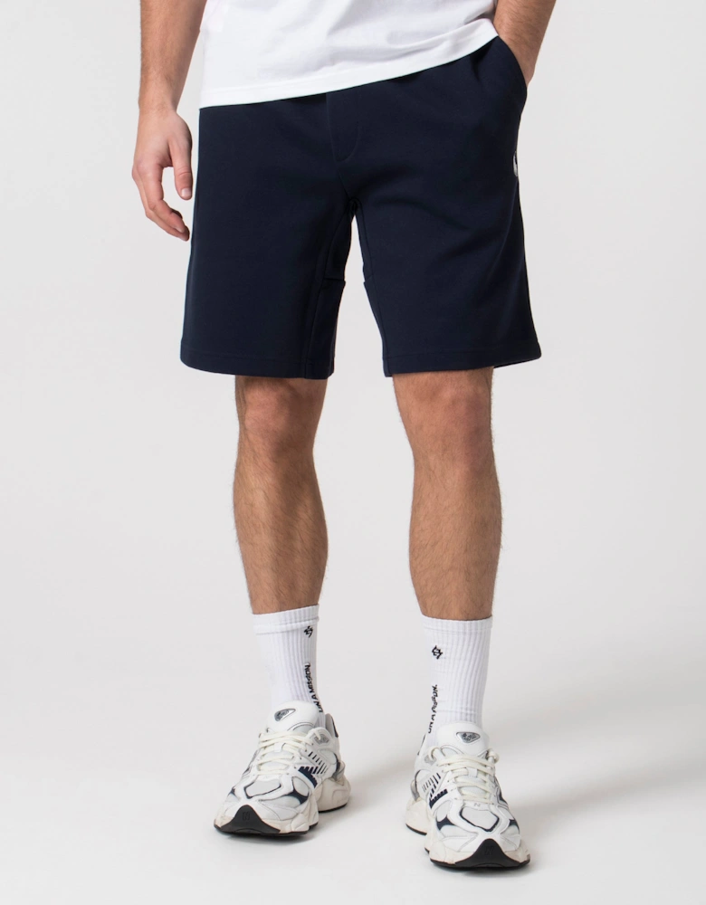 Regular Fit Double Knit Athletic Sweat Shorts