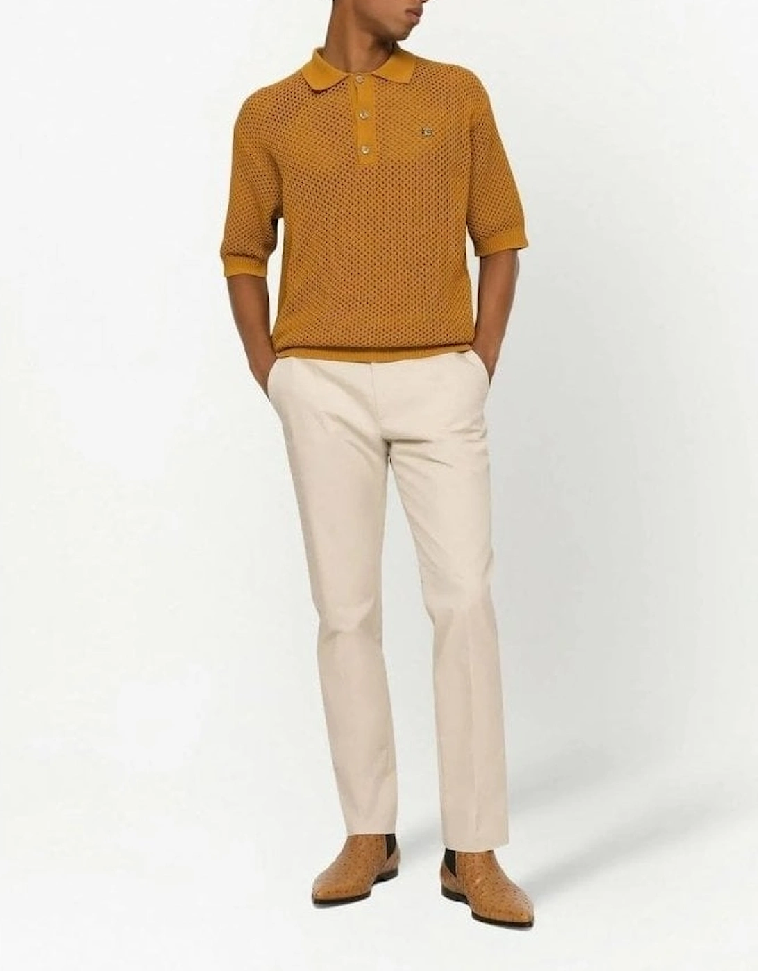 TAPERED COTTON CHINOS