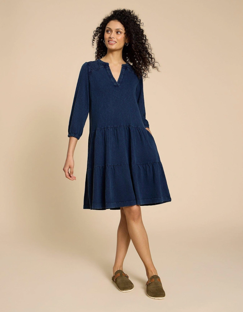 Clara Denim Dress - Blue