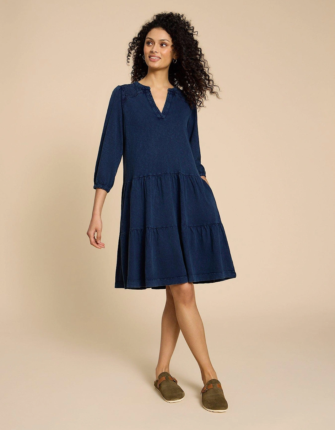 Clara Denim Dress - Blue, 2 of 1