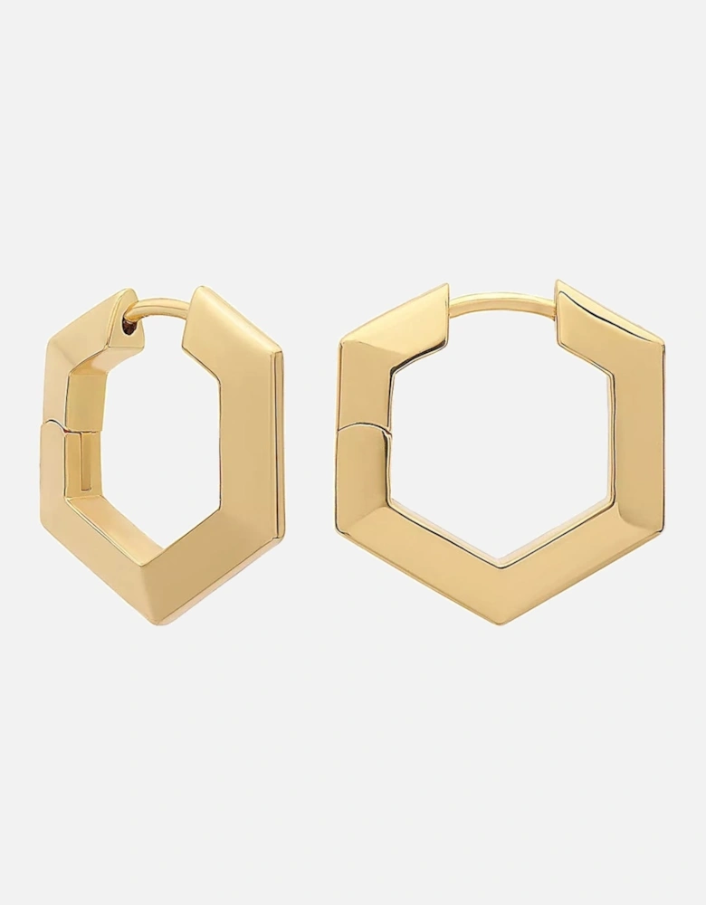 Hexagon bevelled earrings