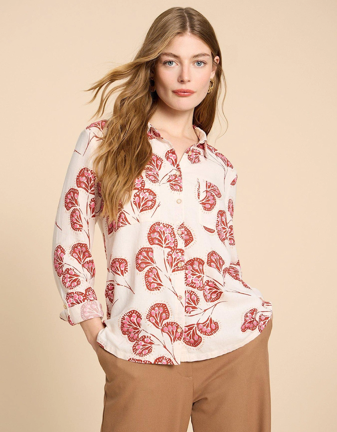 Sophie Cotton Shirt - Ivory, 7 of 6