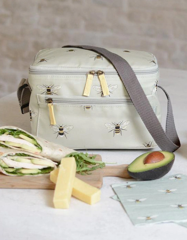 Bees Oilcloth Lunch Bag