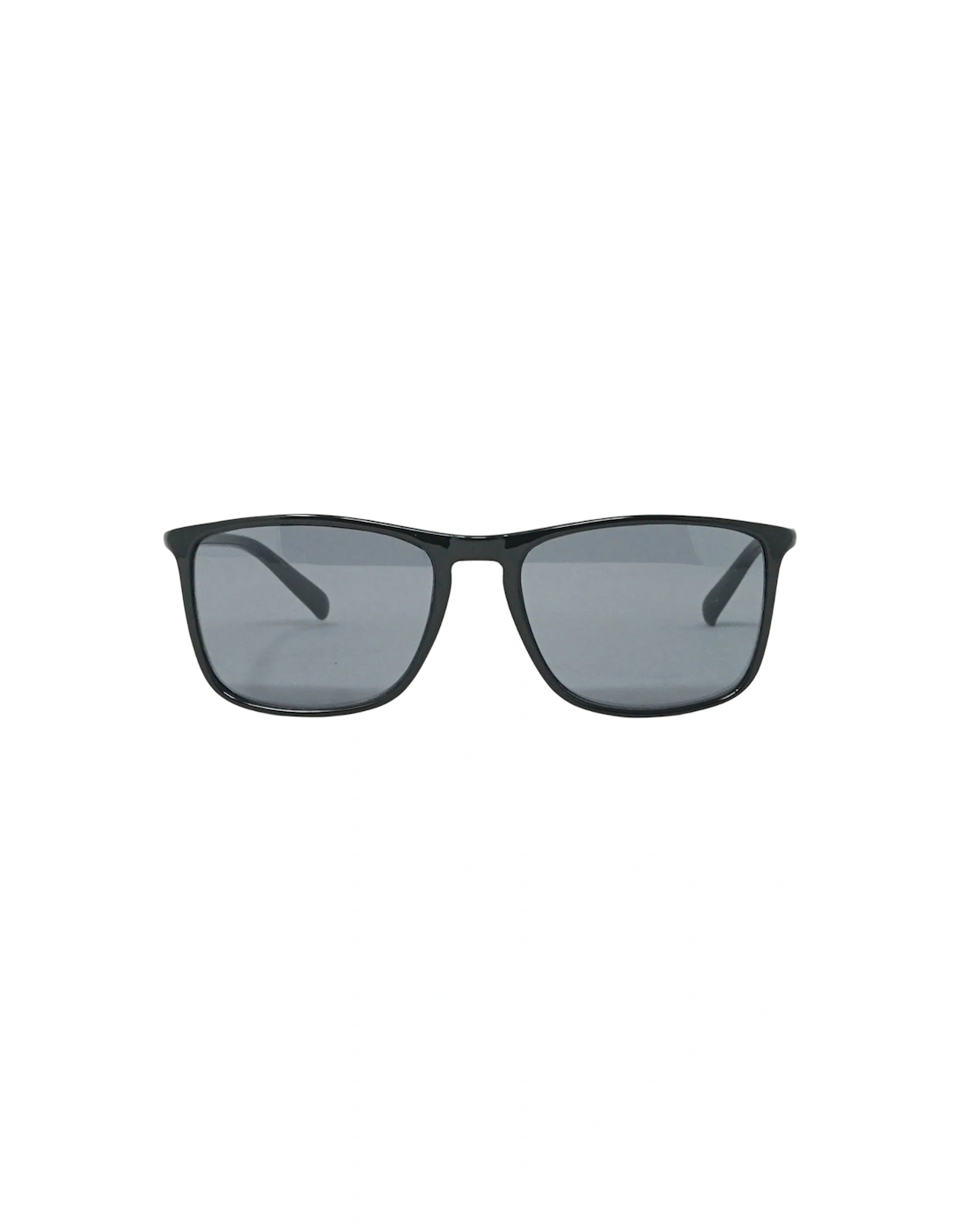Men's Calvin Klein Solid Smoke Lens Shiny Black Sunglasses - Size: ONE size