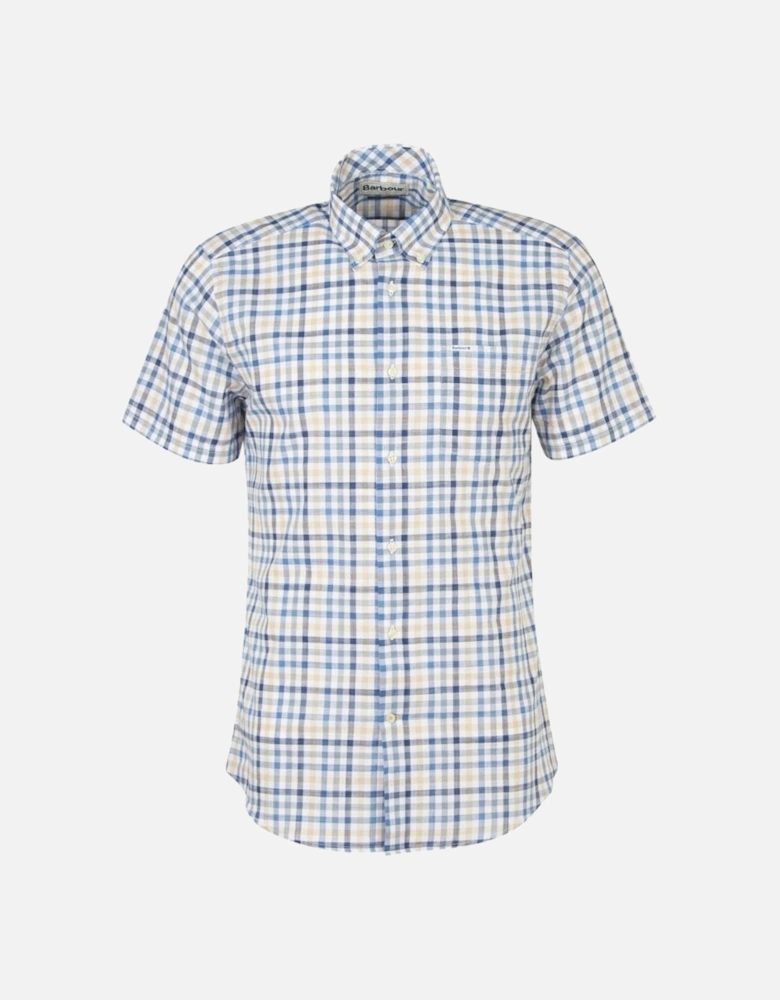 Kinson Check Tailored Fit Shirt -  Stone