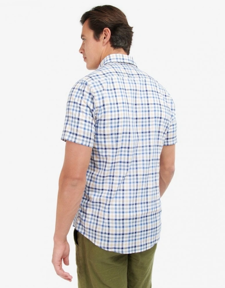 Kinson Check Tailored Fit Shirt -  Stone