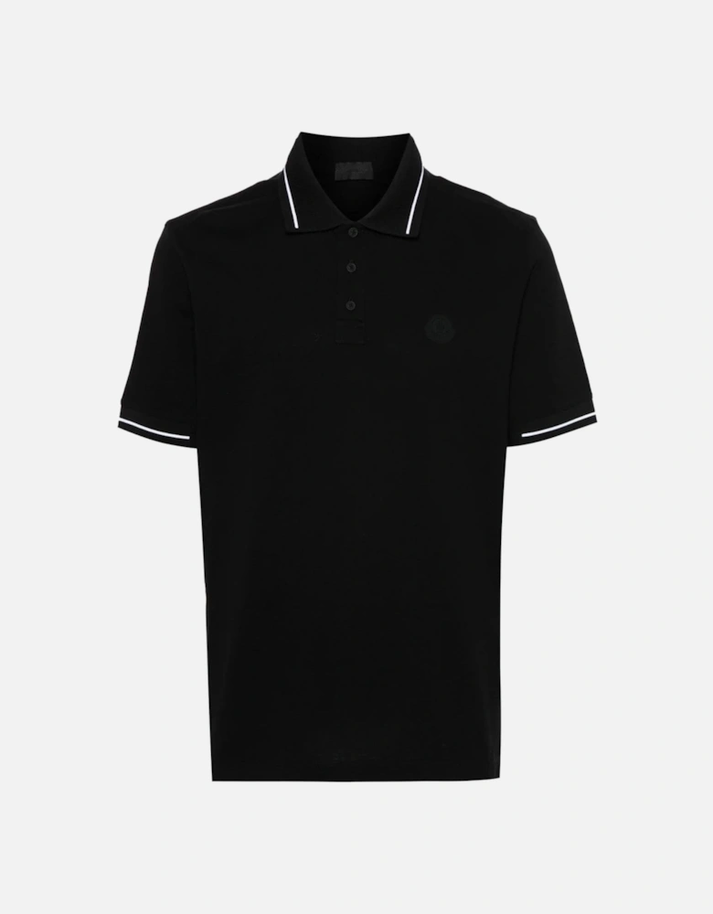 Contrast Trim Polo Shirt Black