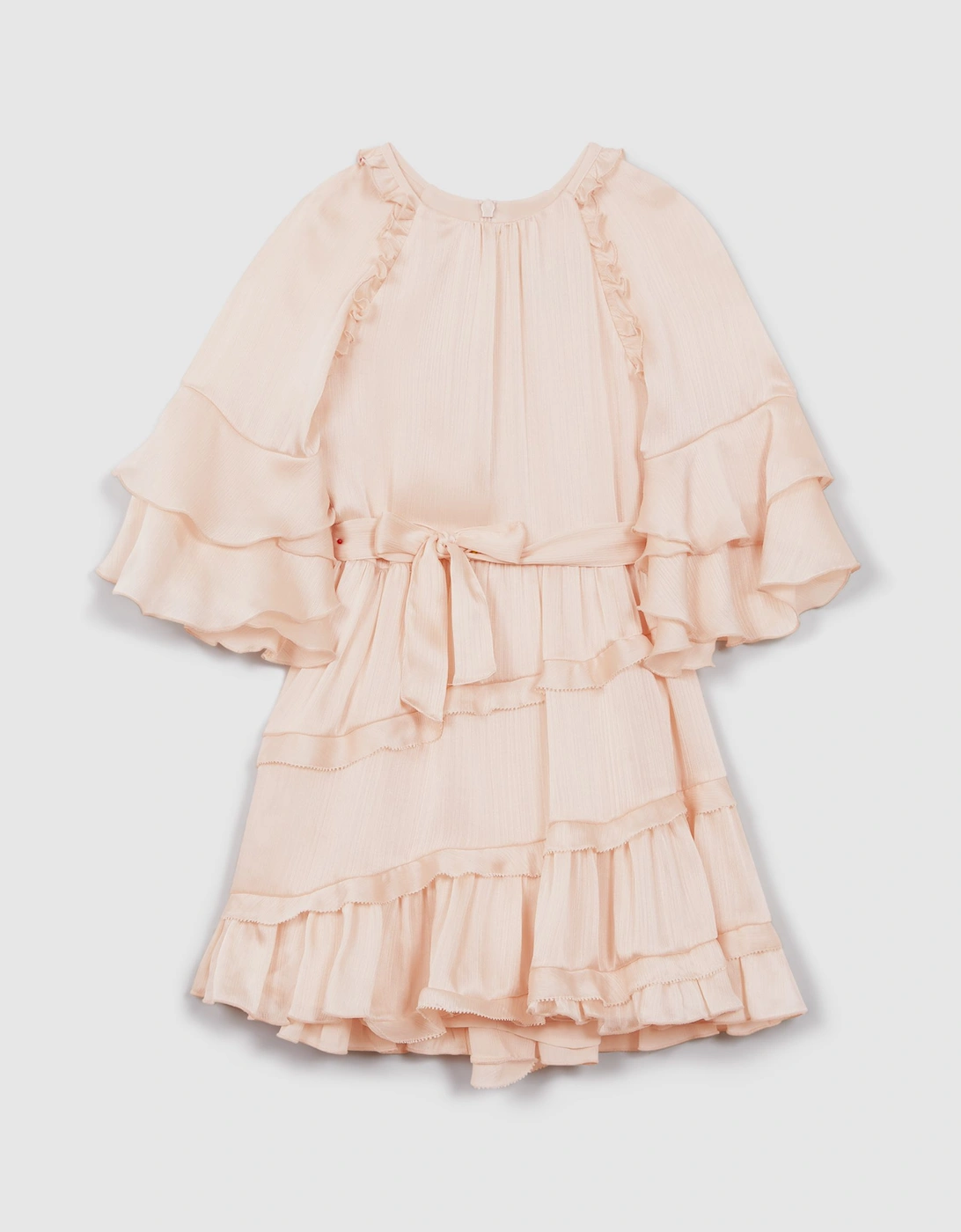 Textured Satin Frilly Dress, 2 of 1