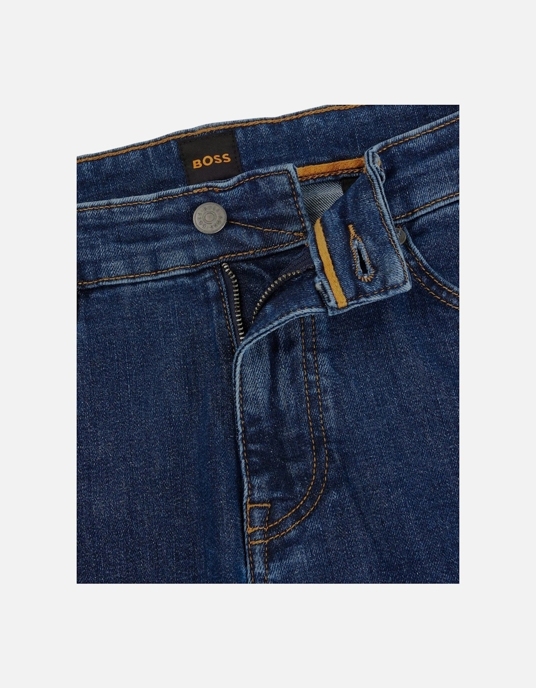 Orange Delaware BC-C Mens Slim Fit Comfort Stretch Blue Denim Jeans, 3 of 2