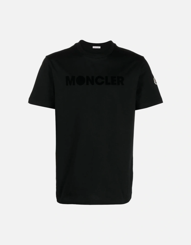 Branded Cotton T Shirt Black