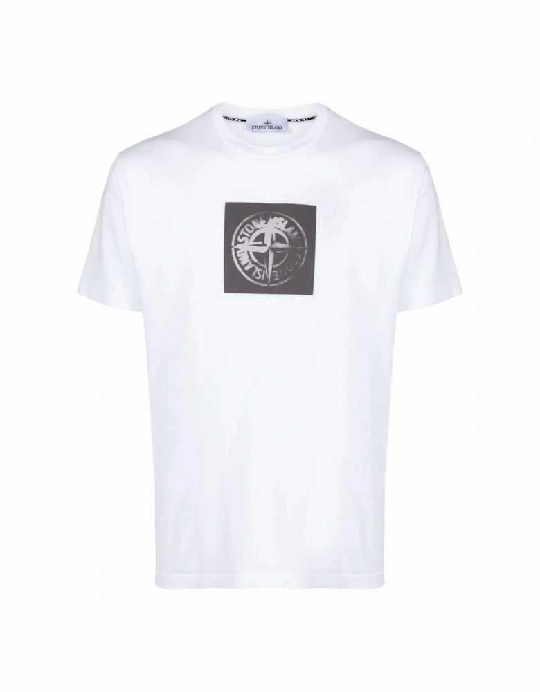 Compass Print Cotton T-shirt White