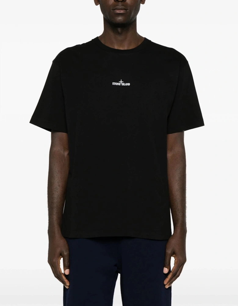 Branded Cotton T-shirt Black