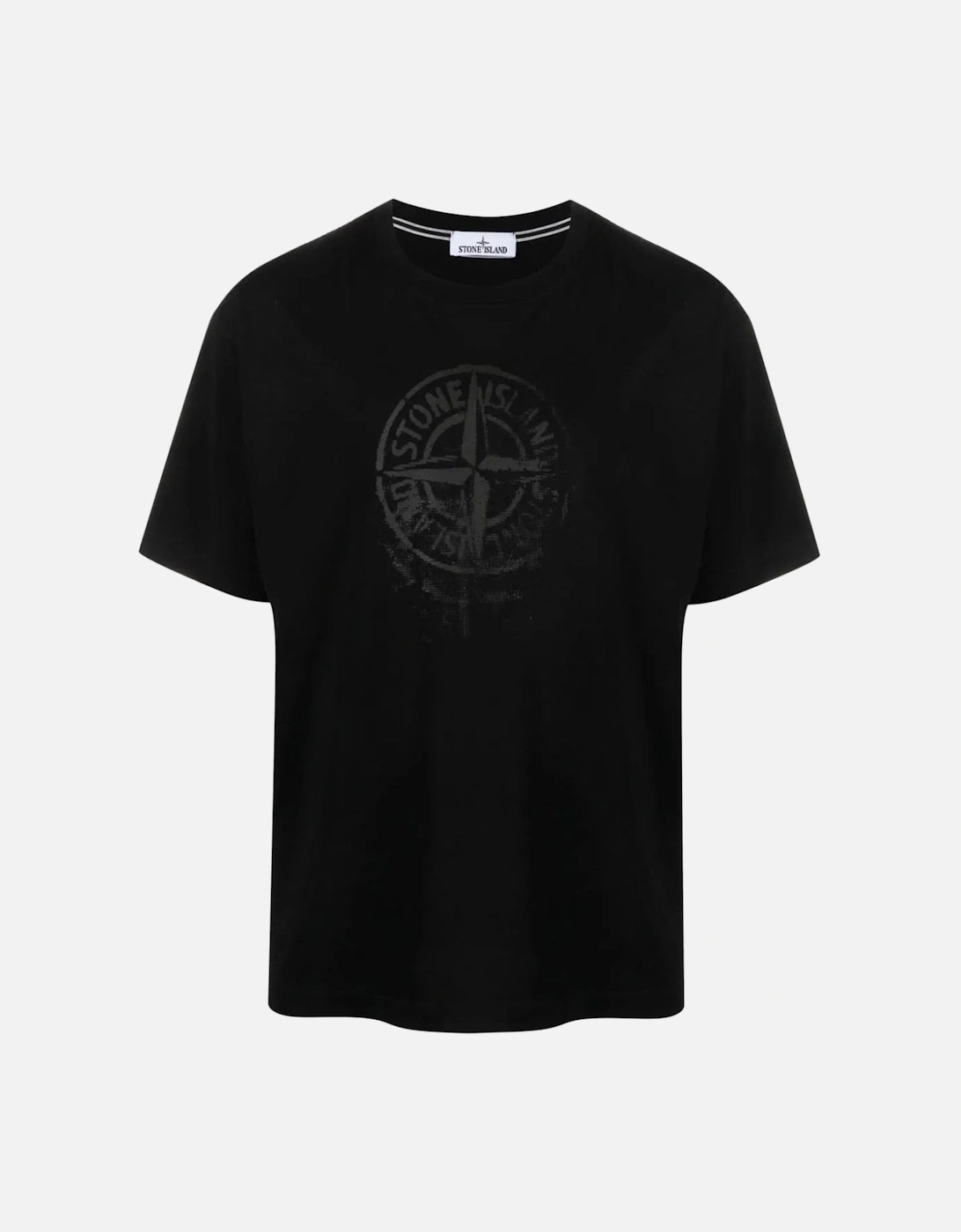 Compass Print Cotton T-shirt Black, 6 of 5