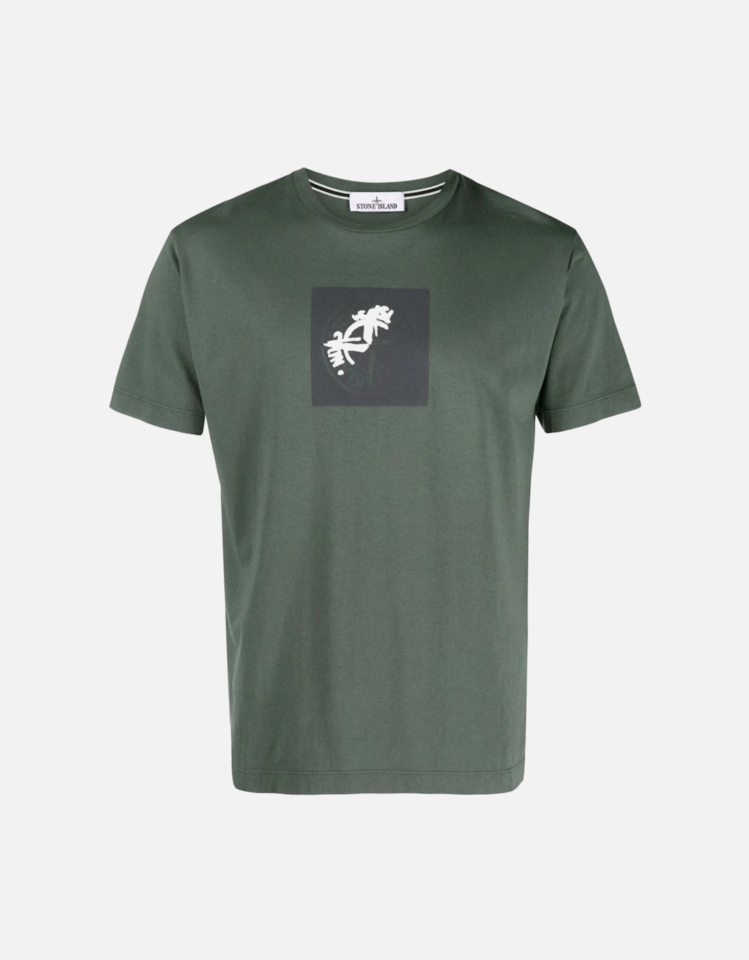 Compass Print Cotton T-shirt Green, 6 of 5