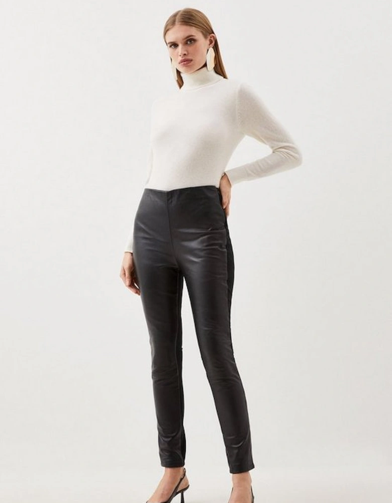 Faux Leather and Ponte Legging