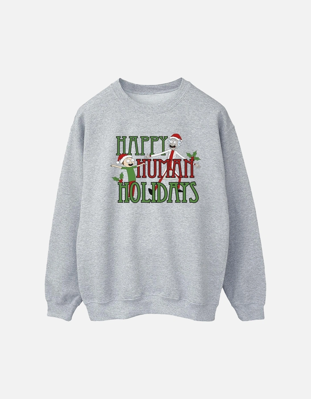 Womens/Ladies Happy Human Holidays Sweatshirt, 4 of 3
