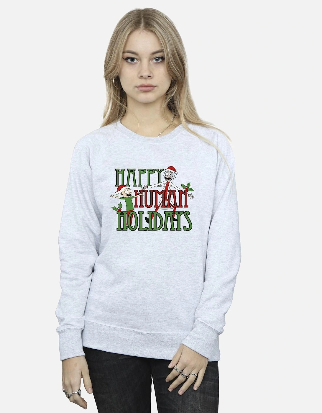 Womens/Ladies Happy Human Holidays Sweatshirt