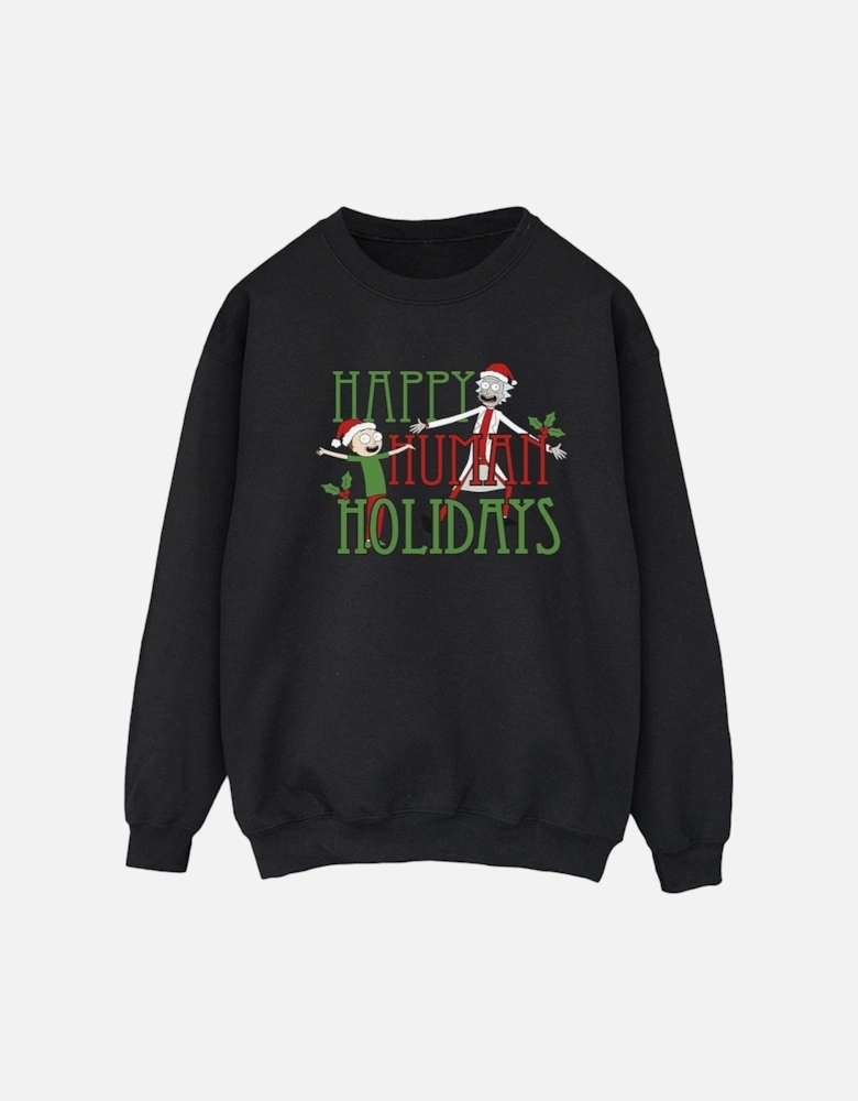 Womens/Ladies Happy Human Holidays Sweatshirt