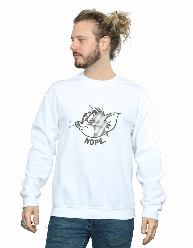 Tom And Jerry Mens Nope Face Sweatshirt