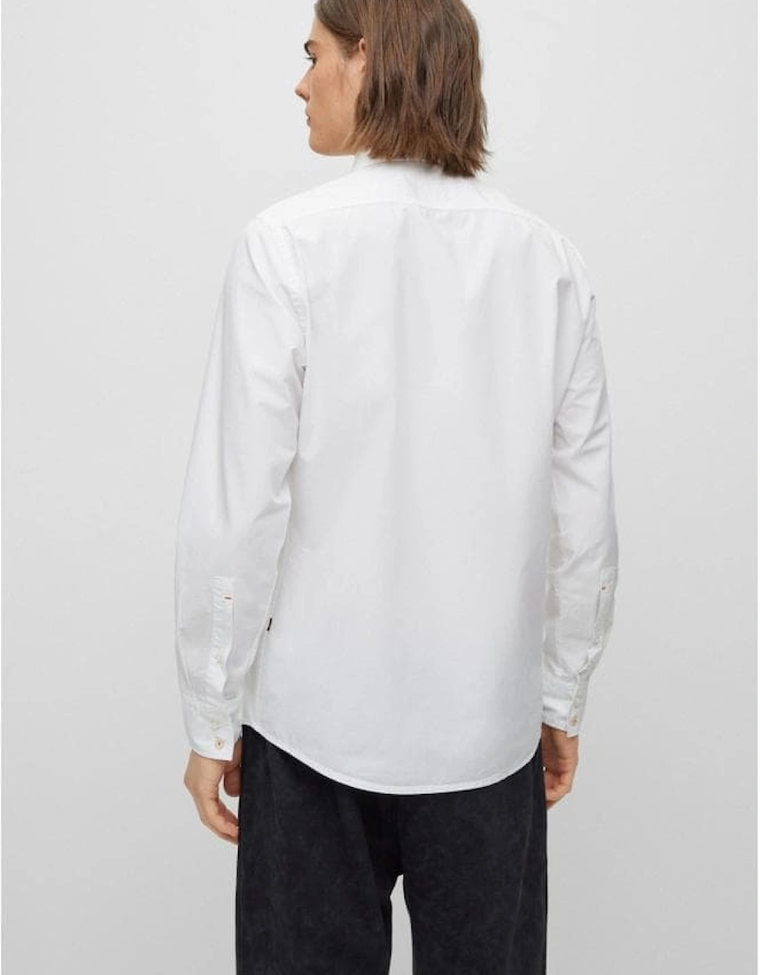 Orange Relegant 6 Mens Regular Fit Long Sleeve Organic Cotton Poplin Shirt