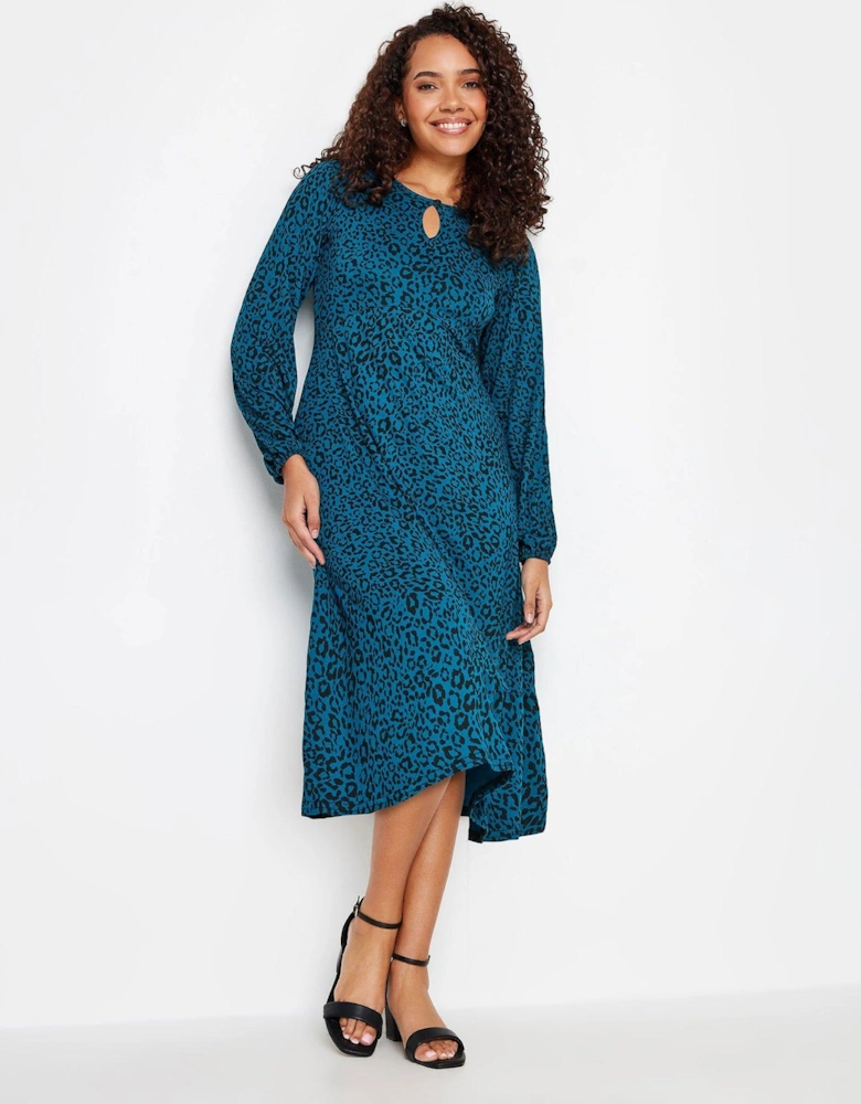 Petite Teal 3/4 Sleeve Dress