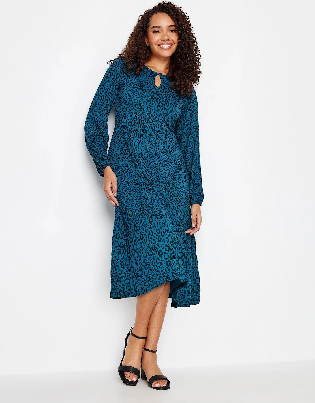 Petite Teal 3/4 Sleeve Dress, 2 of 1