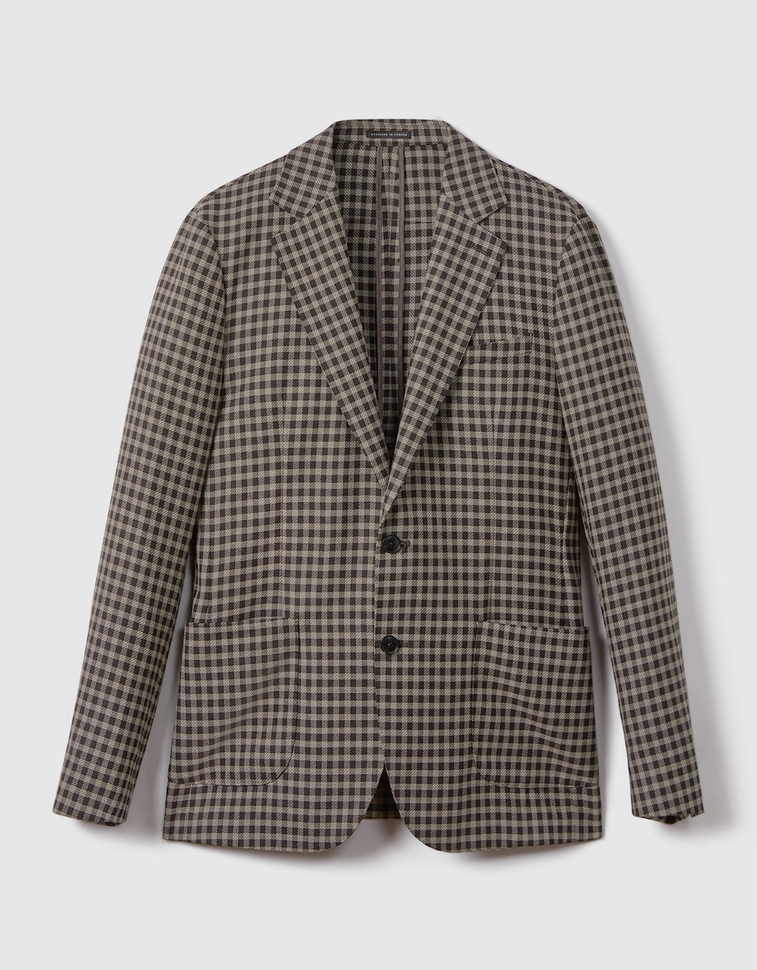 Wool Blend Check Single Breasted Blazer, 2 of 1