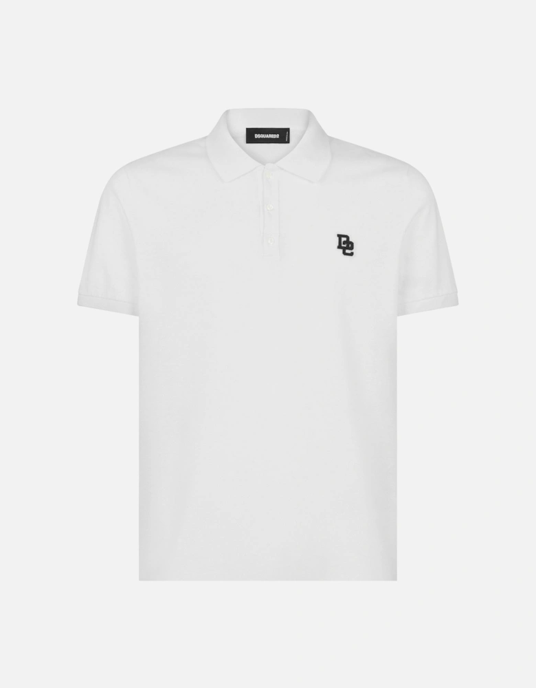 Tennis Fit Logo Polo Shirt White