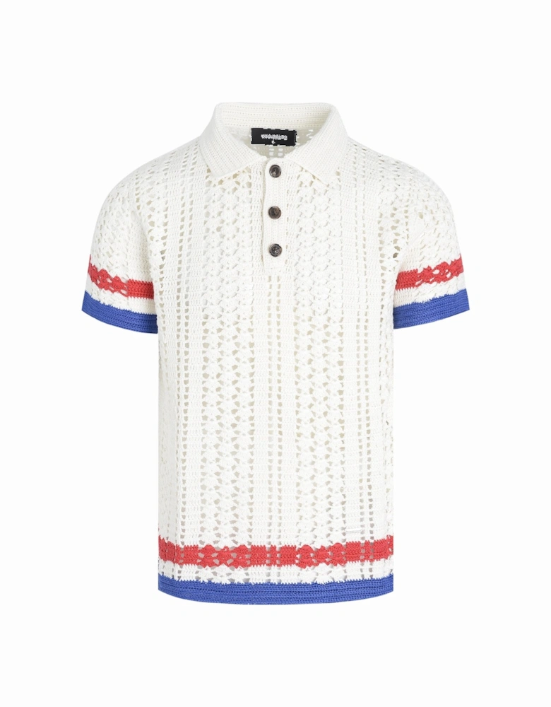 KNITTED CONTRAST TRIM POLO