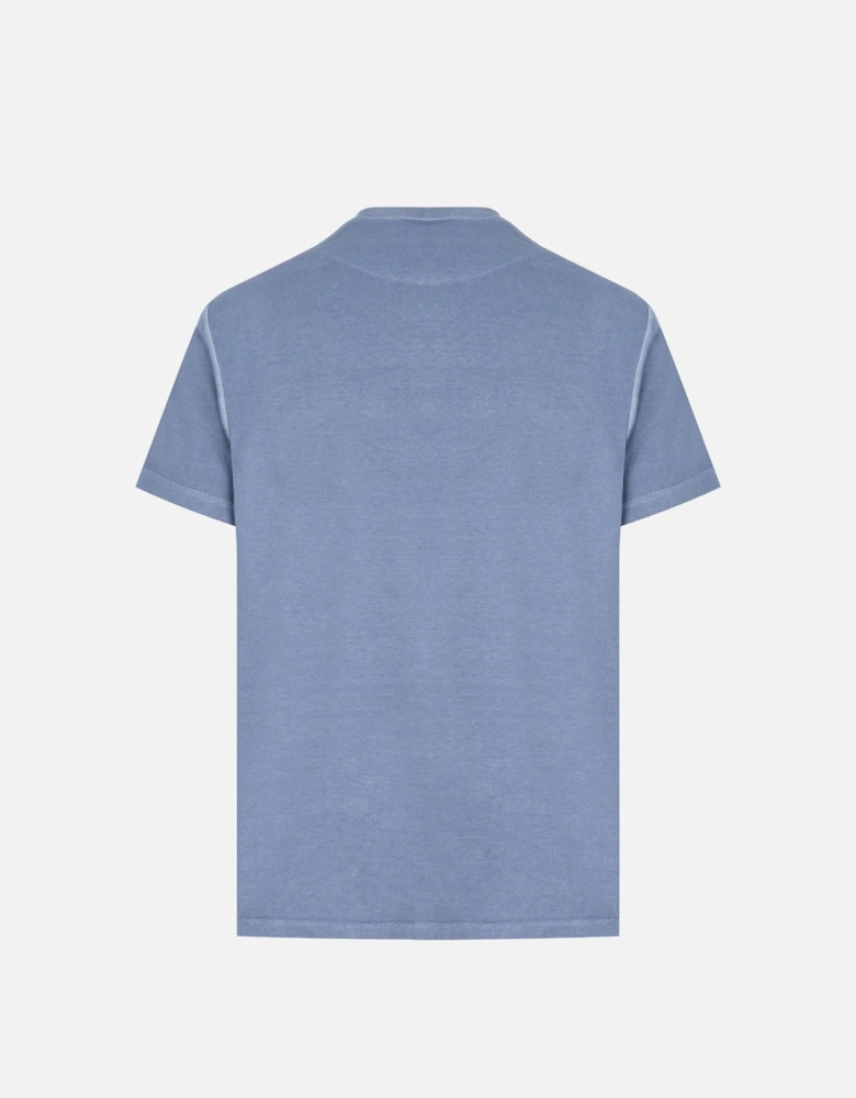 Patch Logo Cotton T-shirt Blue
