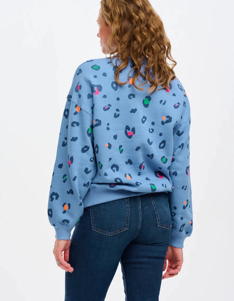 Eadie sweatshirt in colour pop leopard print