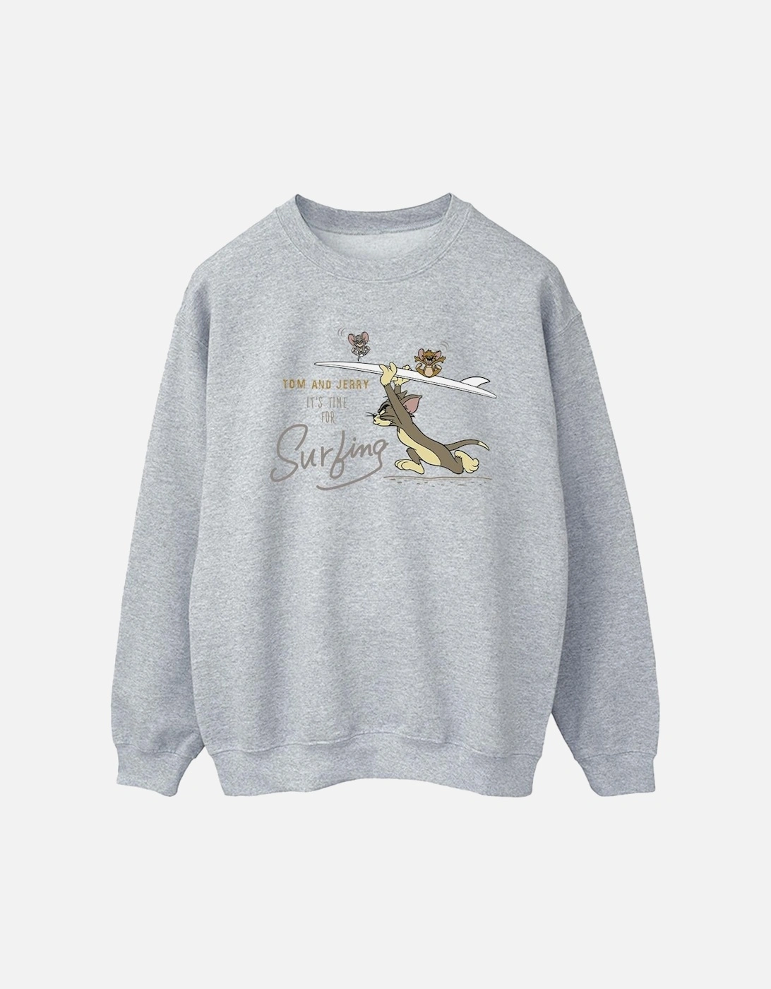 Tom And Jerry Mens It?'s Time For Surfing Sweatshirt, 4 of 3