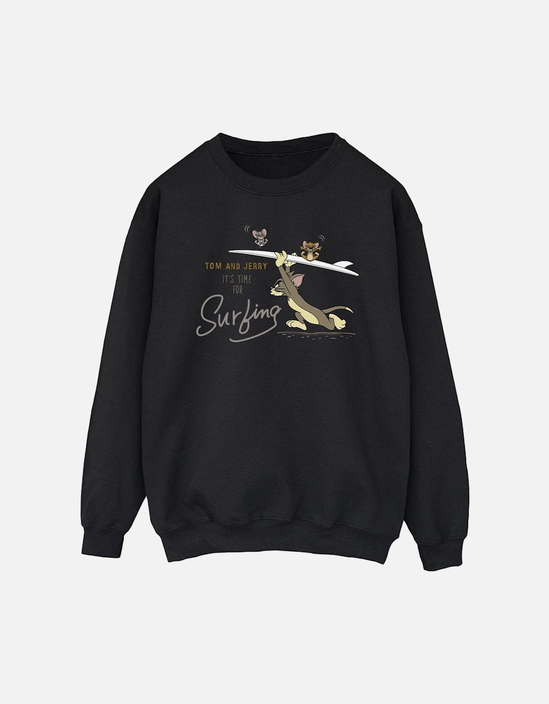 Tom And Jerry Mens It?'s Time For Surfing Sweatshirt, 4 of 3