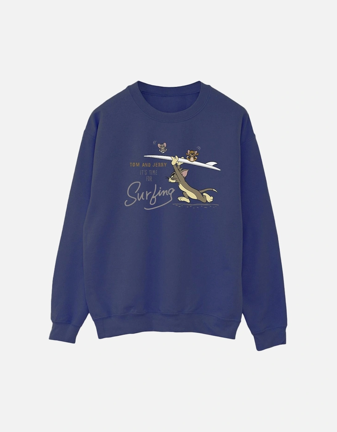 Tom And Jerry Womens/Ladies It?'s Time For Surfing Sweatshirt, 4 of 3