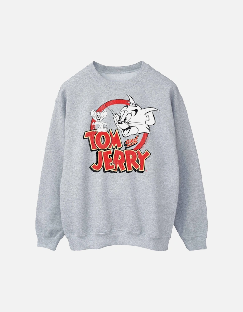 Tom And Jerry Womens/Ladies Distressed Logo Sweatshirt