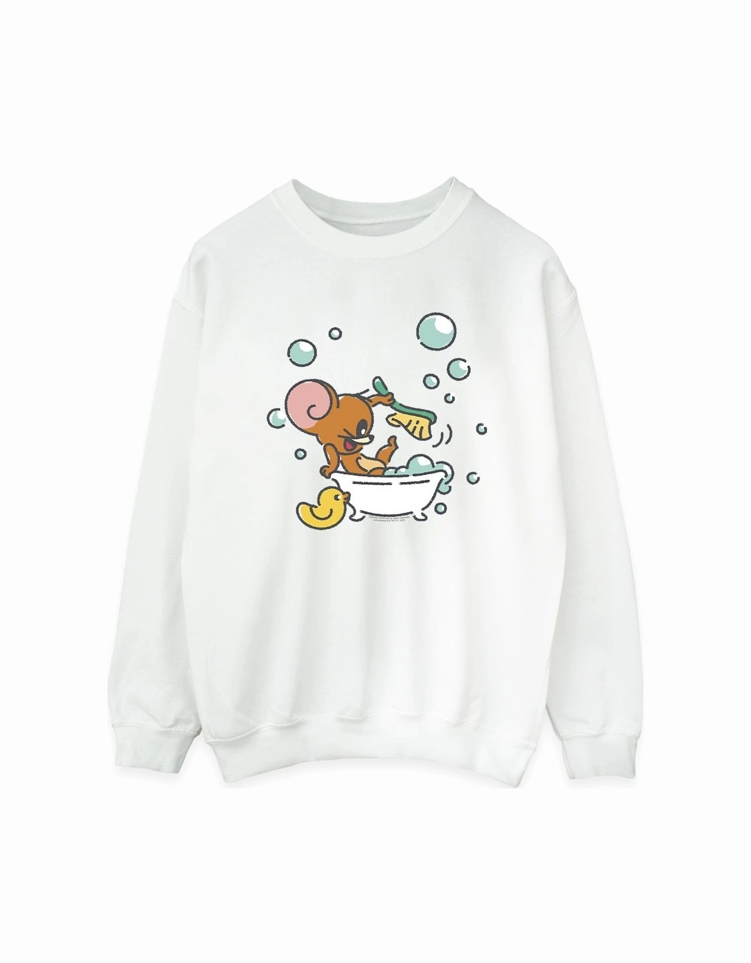 Tom And Jerry Womens/Ladies Bath Time Sweatshirt, 4 of 3